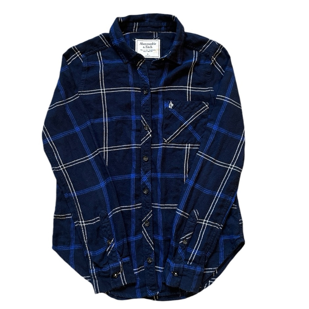 Abercrombie Blue Soft Button-up Flannel